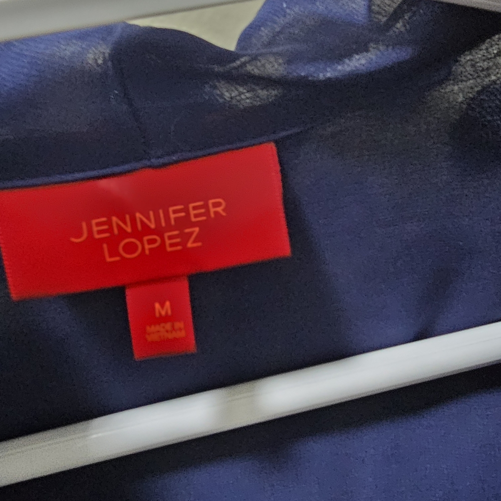 Elegant Navy Blue Sheer Women's Top - Picture 11 of 11